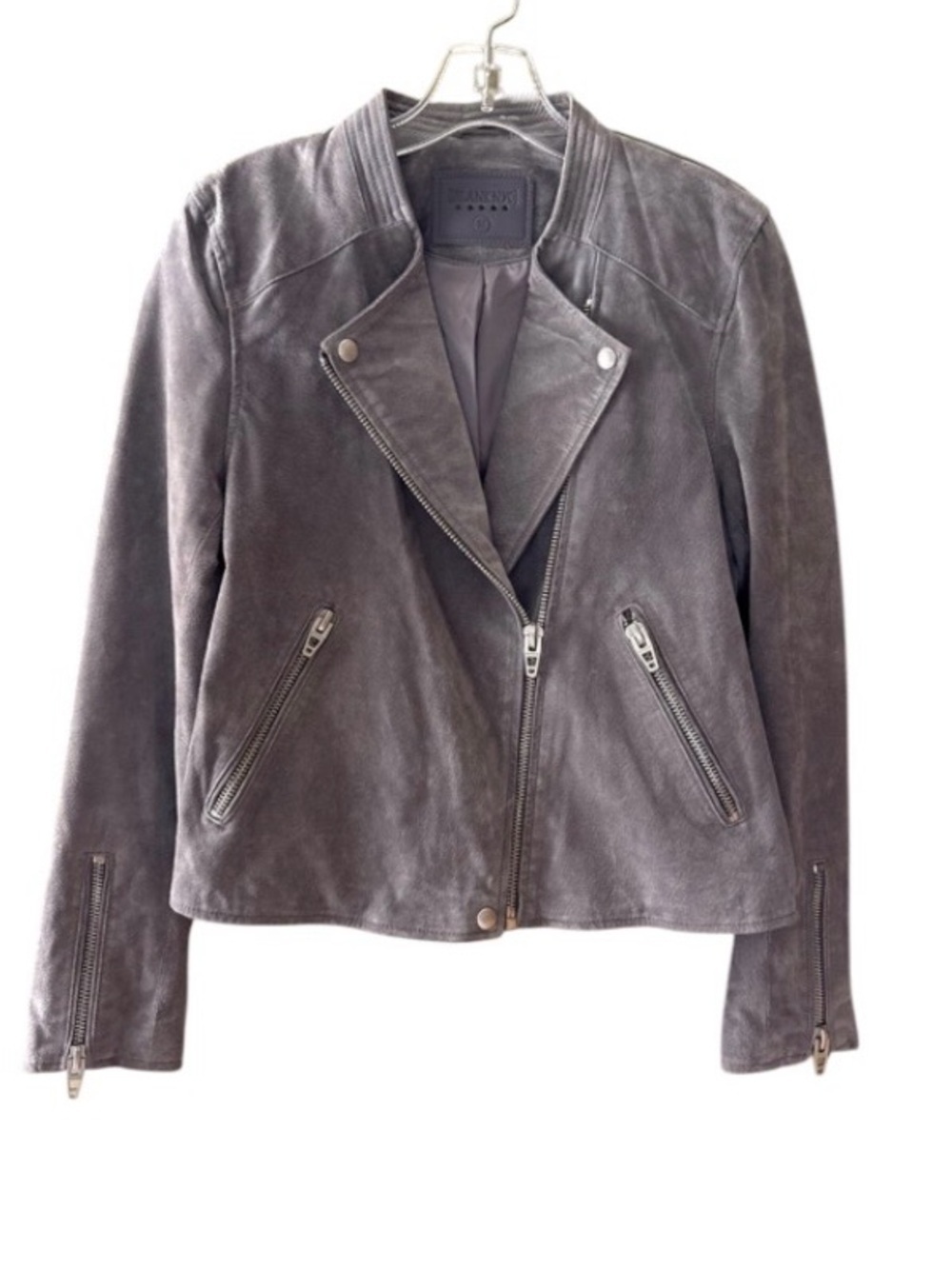 NWOT BLANKNYC Grey Suede Moto Jacket Size M - Picture 2 of 11